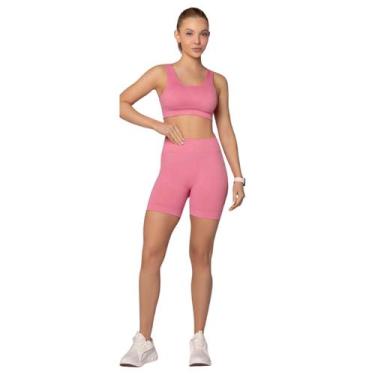 Imagem de Shorts Sem Costura Selene Bermuda Fitness Academia Corrida, GG, 366, P