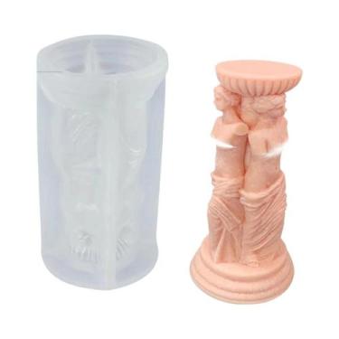 Imagem de Molde De Silicone Para Vela Em Coluna Romana 3D DIY Estátua De Vênus A