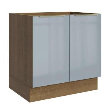 Imagem de Balcão De Cozinha 80 Cm 2 Portas (sem Tampo) Rustic/cinza Lux Madesa R