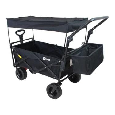 Imagem de Carrinho Dobrável para Transporte de Carga Montclair com Capacidade Até 80 kg Estrutura Robusta Preto Nautika