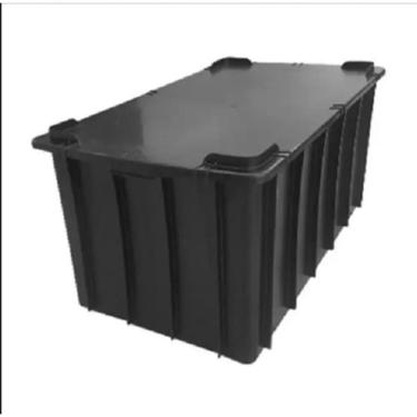 Imagem de Caixa Plástica Organizadora 180L com Tampa para Armazenamento em PP e PEAD Empilhável p...