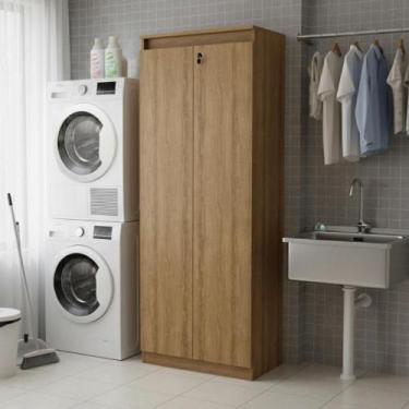 Imagem de Armário Multiuso Lavanderia Com 2 Portas Chave 60cm Multimóveis Cr3005