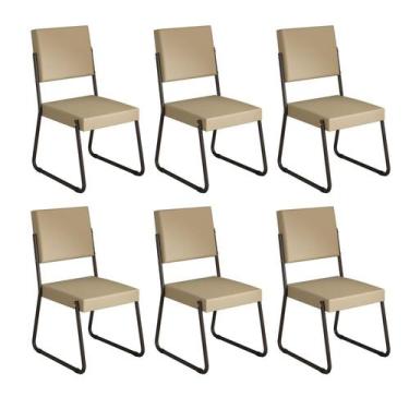 Imagem de Kit 6 Cadeiras para Sala de Jantar Napoli - Móveis Teixeira