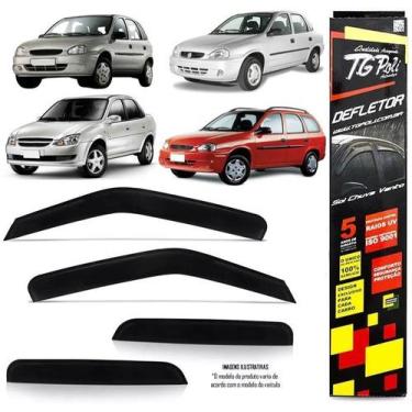 Imagem de Calha Chuva Defletor Inteiriça Slim TG Poli GM Corsa Hatch/ Sedan/ Wag