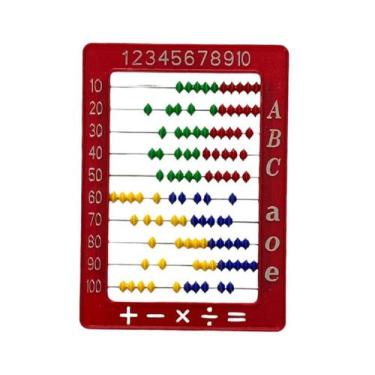 Imagem de Brinquedo Educativo Contador Ábaco Plástico 100 Argolas - COMPRA RÁPID