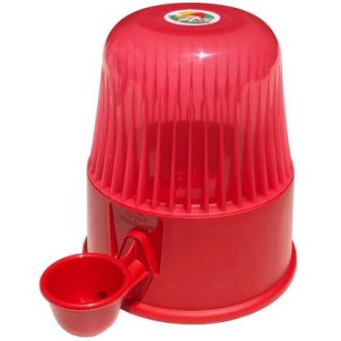 Imagem de Bebedouro Vida Mansa - Plástico PVC 2L, Vermelho Transparente