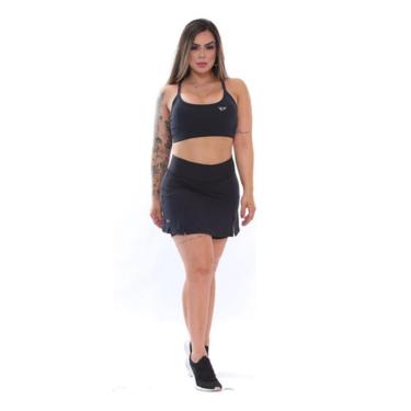 Imagem de Conjunto Top E Short Saia Com Bolso Para Corrida Fitness-Feminino