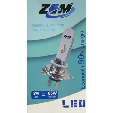 Imagem de Lâmpada LED Automotiva para Farol H4 65W Super Branca para Motos e Carros 12V Economia...