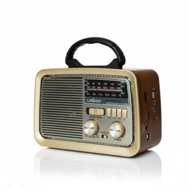Imagem de Rádio Retrô Vintage Radio Antigo Bluetooth AM FM Portátil com Entrada 