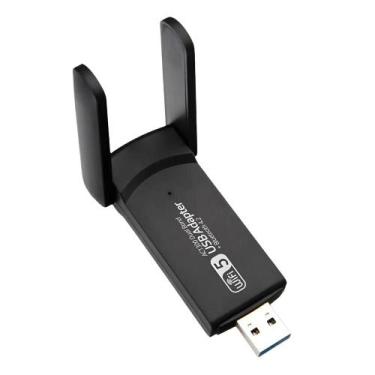 Imagem de Adaptador Wifi 5ghz Usb 3.0 Dual 5g 1300mbps Bluetooth 4.2 - PONTO DO 