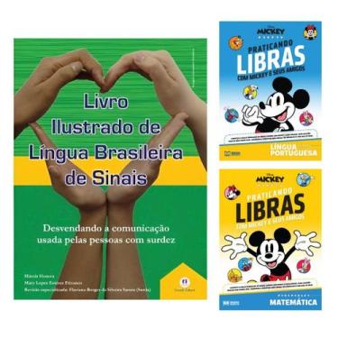 Imagem de Livro ilustrado de Sinais + Praticando Libras Matemática e Português C