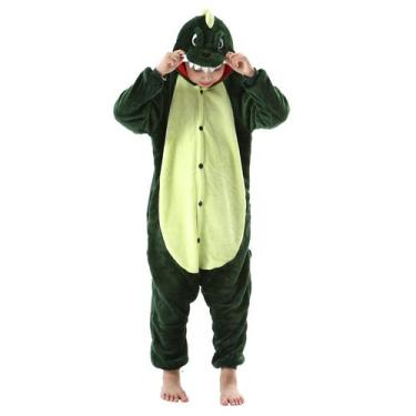 Imagem de Pijama de animais de dinossauro, macacão ATOZ, fantasia de Halloween p