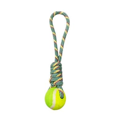 Imagem de Brinquedo Para Cães Cabo De Guerra Com Bola De Tênis - Mega Chens, Ver