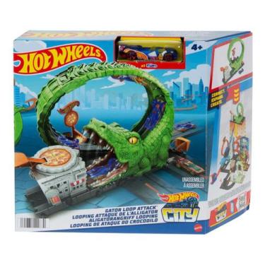Imagem de Pista Hot Wheels City Nemesis Ataque Crocodilo Pizza HKX39