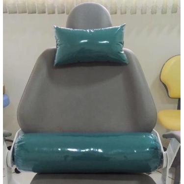 Imagem de Almofadas conforto para cadeira odontológica - CG Tecidos, verde escur
