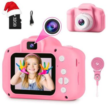 Imagem de Câmera infantil de vídeo digital GKTZ para crianças de 3 a 8 anos com 