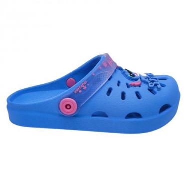 Imagem de Babuche Confortável Infantil Menina Grendene Urban 23197, Azul, 25