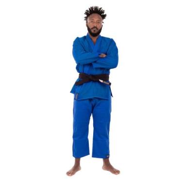 Imagem de Kimono Torah Trançado Flex Jiu Jitsu - Azul, A4