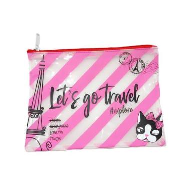 Imagem de Necessaire Feminina Porta Objetos Rebecca Bonbon Style Rosa - Semax