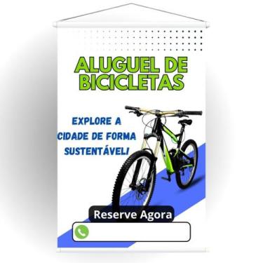 Imagem de Banner Aluguel Bicicleta Bike  SEM PERSONALIZAÇÃO  Não mancha / desbot