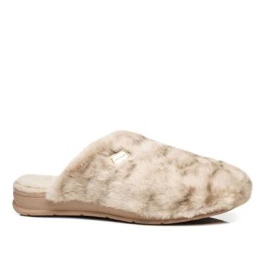 Imagem de Pantufa Pegada Feminina em tecido Areia 266013-01, 37
