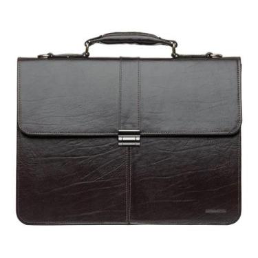 Imagem de Pasta Executiva Notebook Couro Ruga Bennesh 3005 Estruturada, Marrom