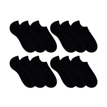 Imagem de Kit Com 12 Pares De Meias Esportiva Masculina Sapatilha Selene Confort