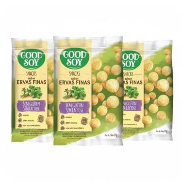 Imagem de Kit 3 snacks ervas finas 25g goodsoy sem gluten e lactose
