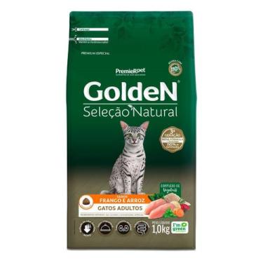 Imagem de Ração Golden Seleção Natural Gatos Adultos sabor Frango e Arroz 1 Kg, 