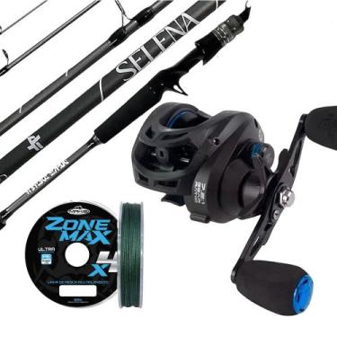 Imagem de Kit Iniciante Carretilha Albatroz M21 Vara Selena 1,68m 14lb Linha - A
