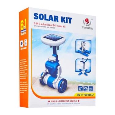 Imagem de Kit Robô Solar 6 Em 1 Robótica Brinquedo De Montar Helicóptero Dinossauro Educativo Energia Solar