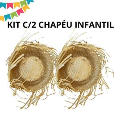 Imagem de Kit c/2 Chapéu Palha Desfiado Infantil Festa Junina São João - sm deco