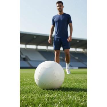 Imagem de 2x Bola Campo Tamanho 5 PU Durável Cimento Branco/Preto - Congratulati