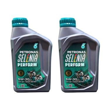Imagem de Kit 2 L Óleo 5w30 API SP ACEA A5 B5 Sintéti Petronas Selenia