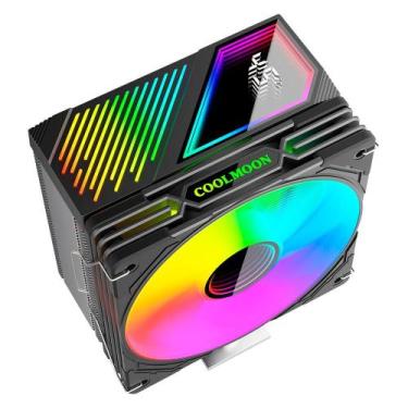 Imagem de Air cooler gamer gt600 visor temperatura argb - 6 heat pipes - COOLMOO