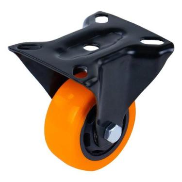 Imagem de Rodízio Fixo Poliuretano 100mm Laranja Worker