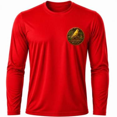 Imagem de Camisa Uv +50 Pássaro Canário Belga - Proteção Solar cor:VermelhoTaman