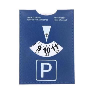 Imagem de Disco De Estacionamento Universal Europeu Em Couro PU Azul, Versão Em 