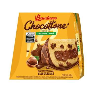 Imagem de Chocotone Bauducco Panetone Recheado Chocolate e Avelã 450g