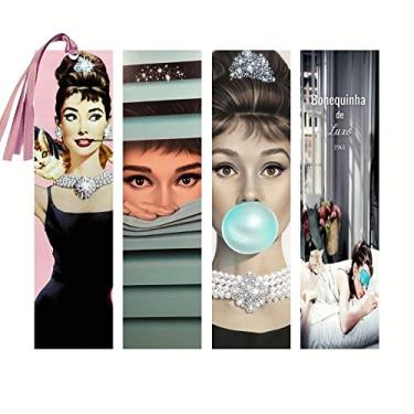 Imagem de Kit de Marcadores de página - Bonequinha de Luxo Holly Golightly (4 un) um com fita