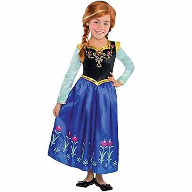 Imagem de Disney Fantasias para meninas Cinderela Elsa Belle Anna Halloween (Anna, Médio (8-10))