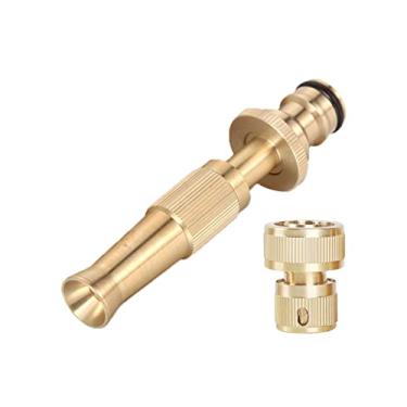 Imagem de Bocal de mangueira de jardim | Bico pulverizador de mangueira resistente para rega, pulverizador de metal de alta pressão para limpeza de lavagem, conector de bico multiuso para limpeza