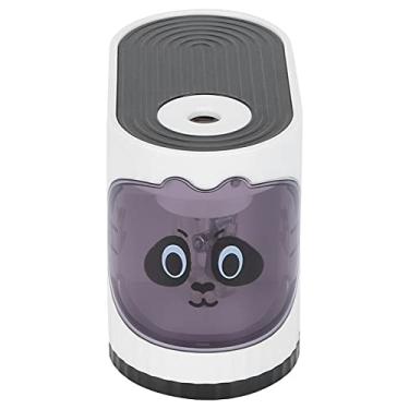 Imagem de 01 Apontador de lápis, apontador elétrico alimentado por bateria, base antiderrapante para lápis de 6 a 8 mm de diâmetro (preto, tipo de torre inclinada)