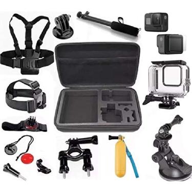 Imagem de Acessórios para Gopro Hero 8 Black Mala grande caixa estanque pau de selfie a prova dagua suporte guidao Película (14 itens)