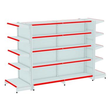 Imagem de Gondola Centro 170 Amapa Flex Kit 2 Metros 2 Ponta Branco PE