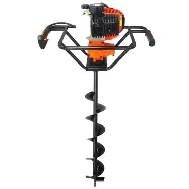 Imagem de Perfurador de Solo Profissional á Gasolina Vulcan VPS520 2T 52cc 2,5hp Broca 80x12cm com Pino Trava Forte e Econômica Ideal Para Todos Tipos de Solo