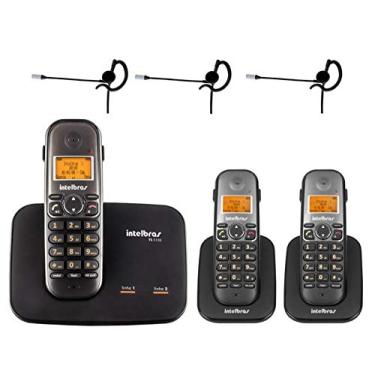 Imagem de Telefone sem fio TS 5150 + 2 Ramal TS 5121 Viva Voz DECT 6.0 Preto + 3 Headset Fone HC 10 Intelbras
