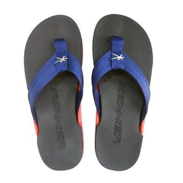 Imagem de Chinelo De Dedo Masculino Sandália Kenner Nk6 Hwp Pto/Azul/Verm 41