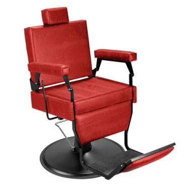 Cadeira de Barbeiro Reclinável Tebas Prime - Pé Redondo - Cadeira