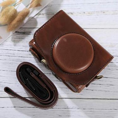 Imagem de HONGYAN capa da câmera Câmara de corpo inteiro Capa de couro PU Bolsa com alça para Canon Powershot SX730 HS / SX720 HS acessórios para câmera